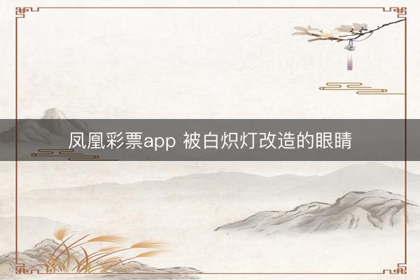 凤凰彩票app 被白炽灯改造的眼睛