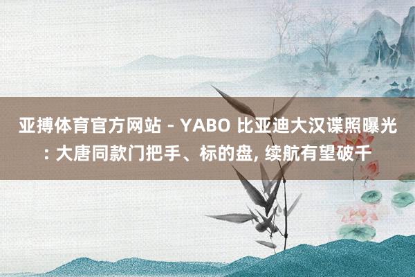 亚搏体育官方网站 - YABO 比亚迪大汉谍照曝光: 大唐同款门把手、标的盘， 续航有望破千