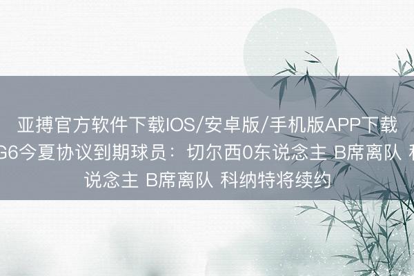 亚搏官方软件下载IOS/安卓版/手机版APP下载 BBC清点BIG6今夏协议到期球员：切尔西0东说念主 B席离队 科纳特将续约
