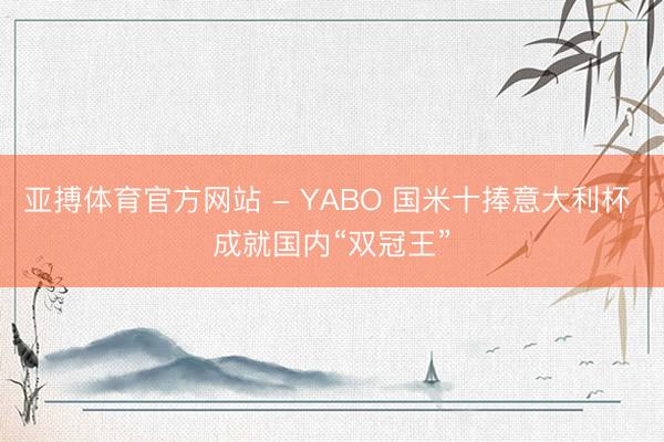 亚搏体育官方网站 - YABO 国米十捧意大利杯 成就国内“双冠王”