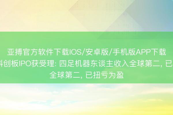亚搏官方软件下载IOS/安卓版/手机版APP下载 云深处科创板IPO获受理: 四足机器东谈主收入全球第二， 已扭亏为盈
