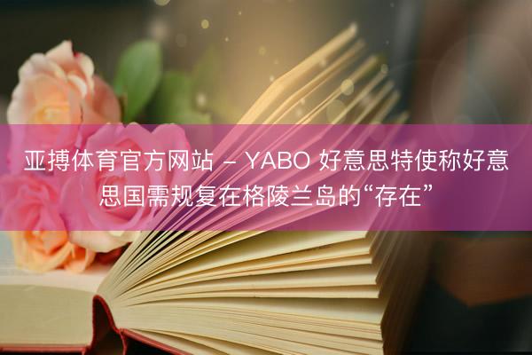 亚搏体育官方网站 - YABO 好意思特使称好意思国需规复在格陵兰岛的“存在”