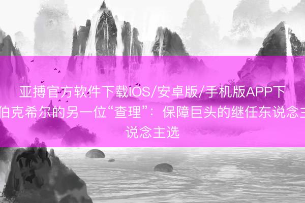 亚搏官方软件下载IOS/安卓版/手机版APP下载 伯克希尔的另一位“查理”：保障巨头的继任东说念主选