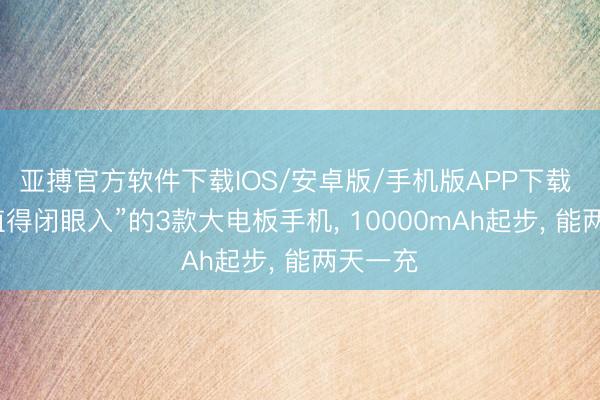 亚搏官方软件下载IOS/安卓版/手机版APP下载 现在“值得闭眼入”的3款大电板手机， 10000mAh起步， 能两天一充
