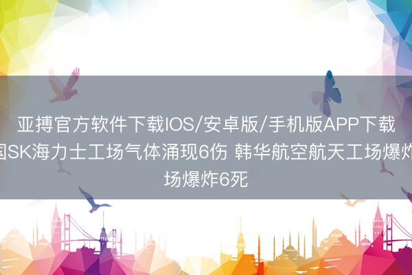亚搏官方软件下载IOS/安卓版/手机版APP下载 韩国SK海力士工场气体涌现6伤 韩华航空航天工场爆炸6死