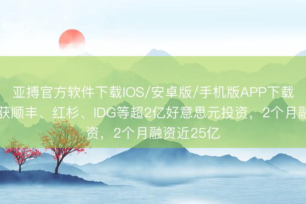 亚搏官方软件下载IOS/安卓版/手机版APP下载 星动纪元获顺丰、红杉、IDG等超2亿好意思元投资，2个月融资近25亿